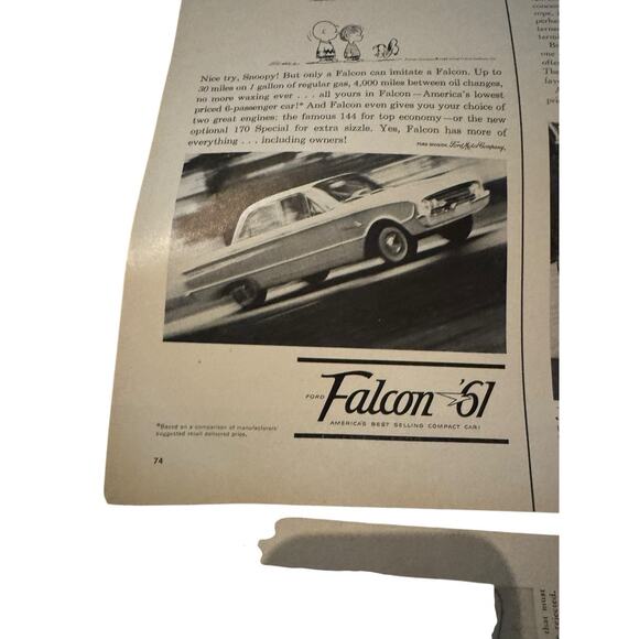 Vintage 1960s Magazine Ads Lot Cars Food Home Bulova Nabisco SAAB Falcon Chevy - Picture 5 of 10